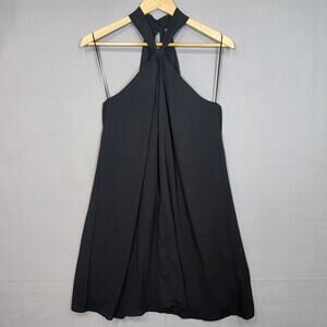 Revolve Krisa Twisted Halter Mini‎ Dress Black - Woman's SZ M - NWT